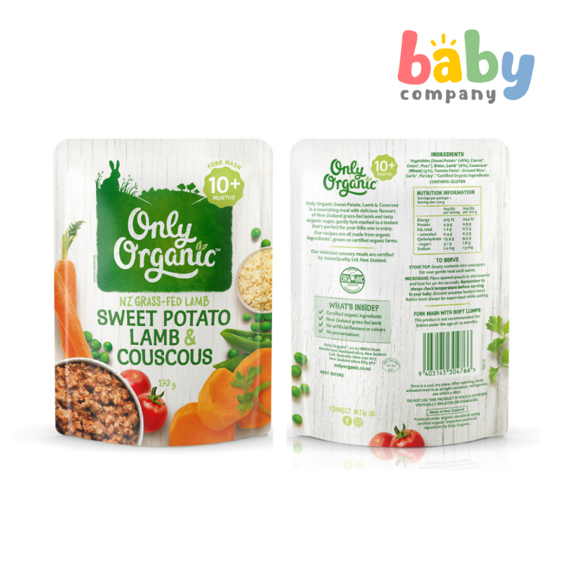 Only Organic Sweet Potato Lamb & Couscous (10+ mos) 170g