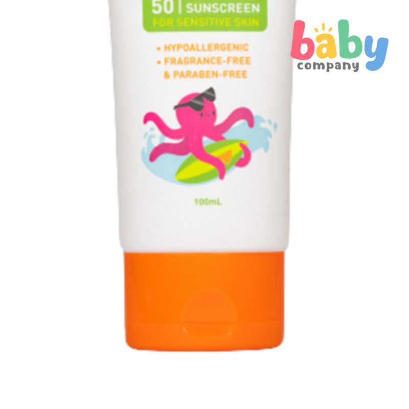 Beach Hut Babies and Kids Sunblock with SPF50 Mineral Sunscreen Body Lotion 100ml