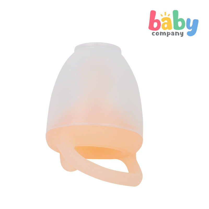 Mom & Baby Silicone Fruit Feeder with Cover - Orange