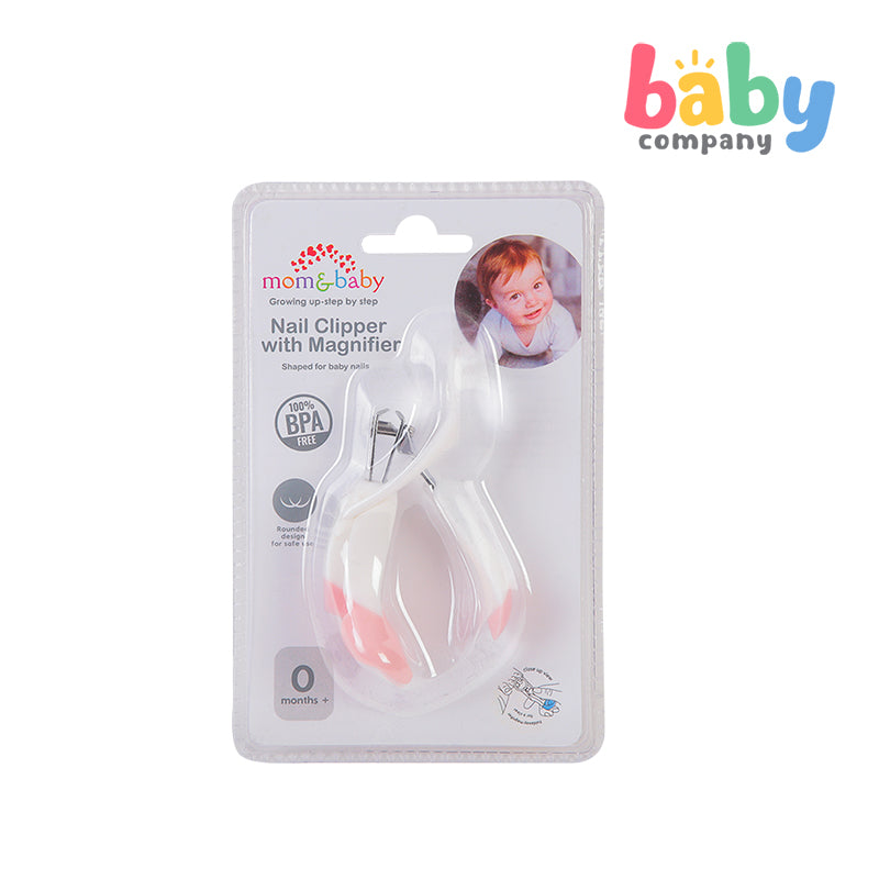 Mom & Baby Nail Clipper with Magnifier - Pink