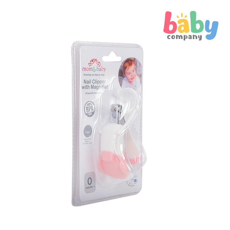 Mom & Baby Nail Clipper with Magnifier - Pink