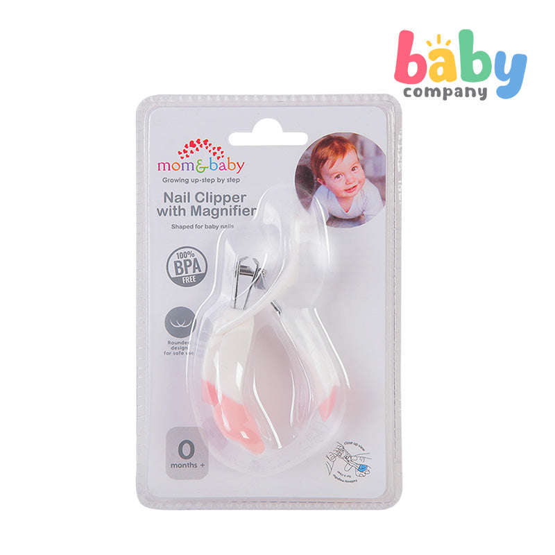 Mom & Baby Nail Clipper with Magnifier - Pink