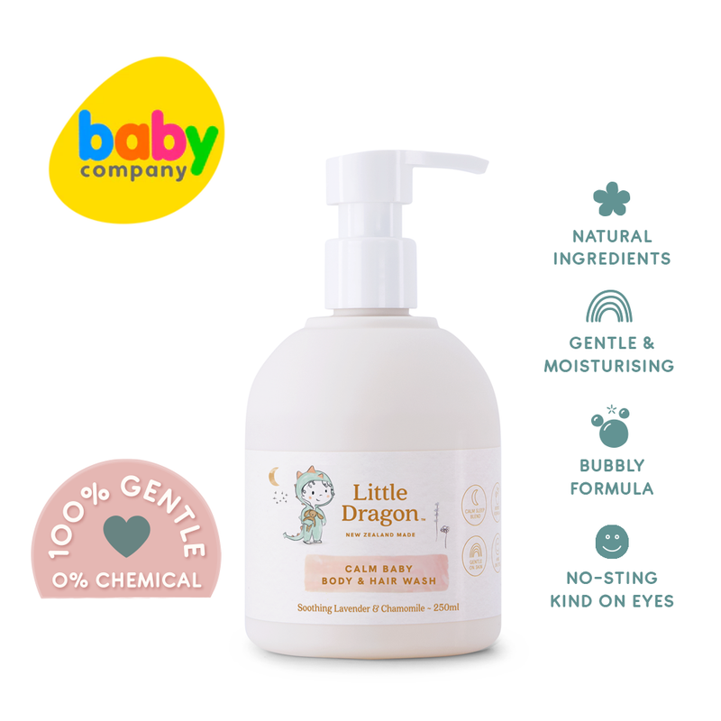 Little Dragon Calm Baby Body and Hair Wash With Soothing Lavender & Chamomile 250ml Pump Bottle