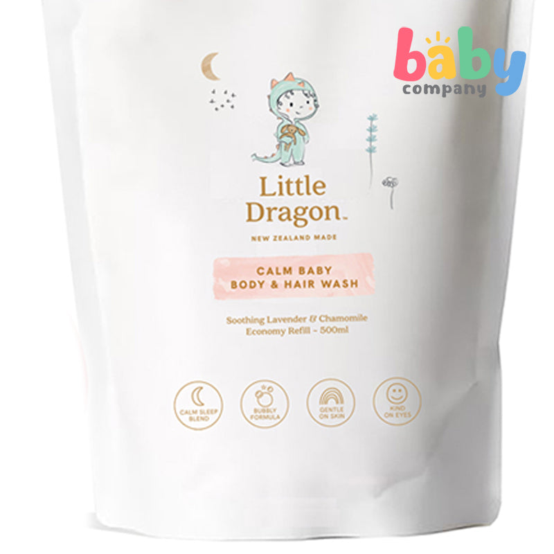 Little Dragon Calm Baby Wash With Soothing Lavender & Chamomile 500ml Refill Pack