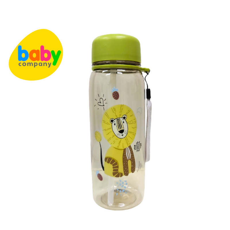 Gigglies Flip Top Tumbler with Straw - Lion, 700ml