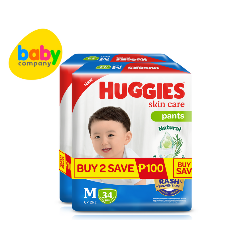 Huggies Skin Care Diaper Pants - Medium, 34 pcs x 2 packs
