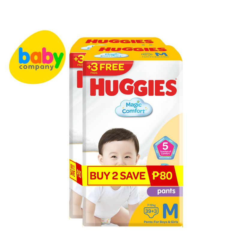 Huggies Magic Comfort Diaper Pants - Medium, 42 pcs x 2 Packs