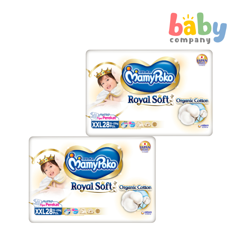 MamyPoko Royal Soft Taped Diapers XXL 28 Pads x 2 Packs