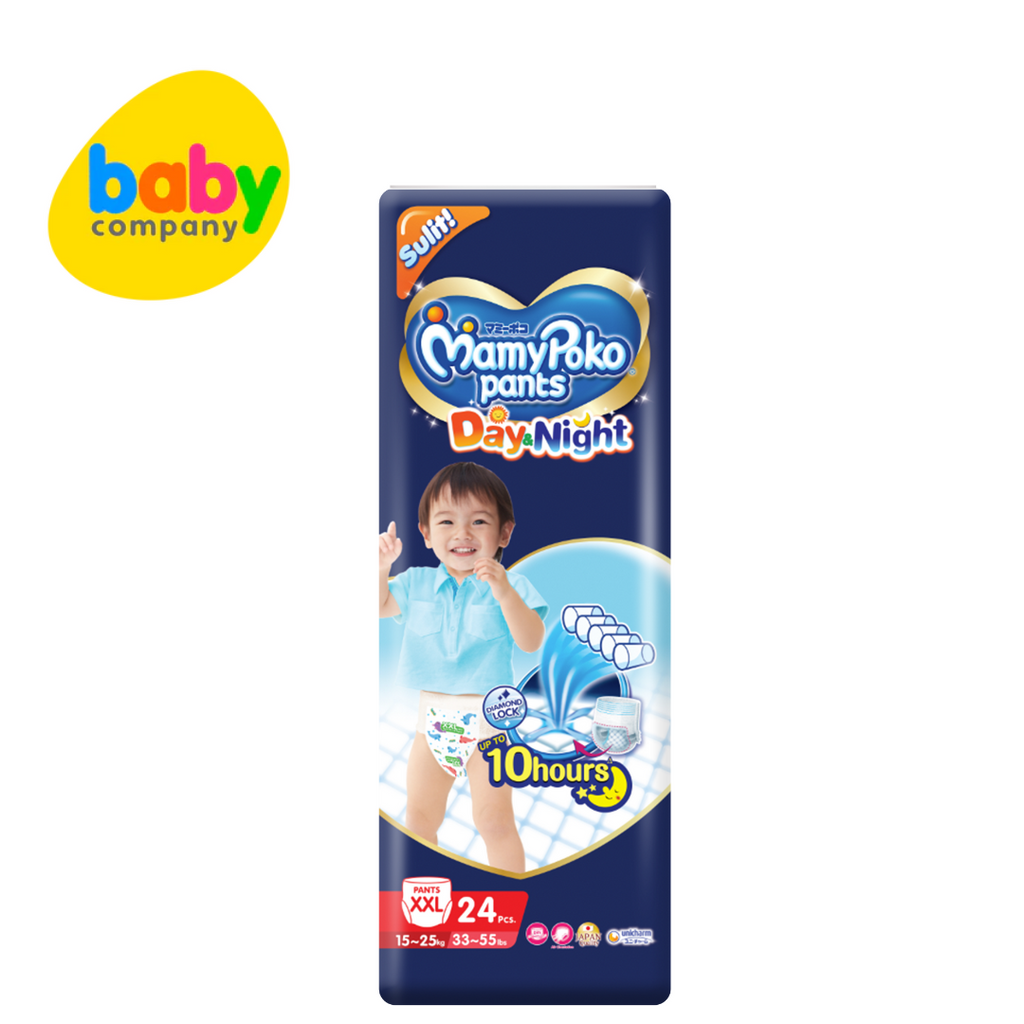 MamyPoko Extra Absorb Diaper – Pant Style (Fits baby with 7-12 kg weight)  Medium, 24 Diapers