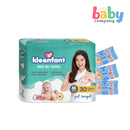Kleenfant Diaper Taped - Medium, 30 Pads + FREE 3 Packs of Unscented Baby Wipes Bundle