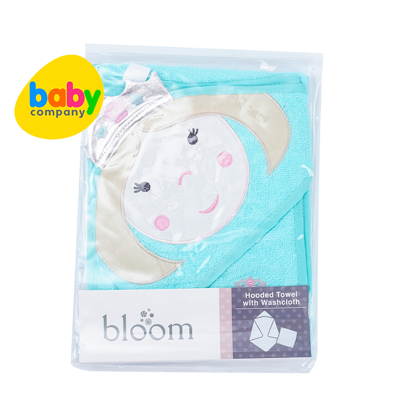Bloom Hooded Towel with Washcloth - Princess