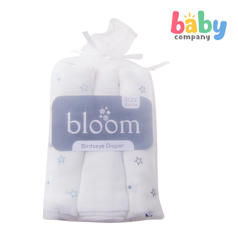 Bloom Birdseye Cloth Diaper for Babies - Milky Blue