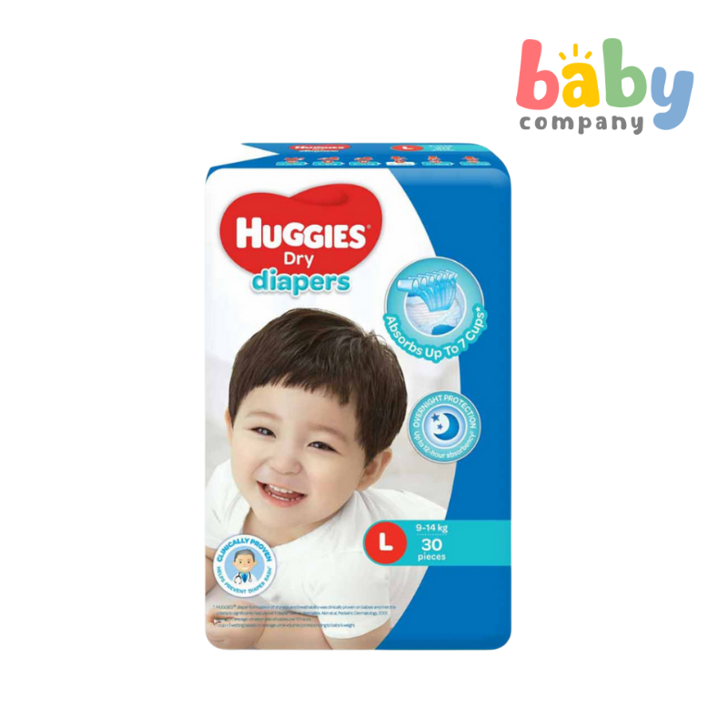 Huggies Dry Taped Diapers Large, 30 pcs