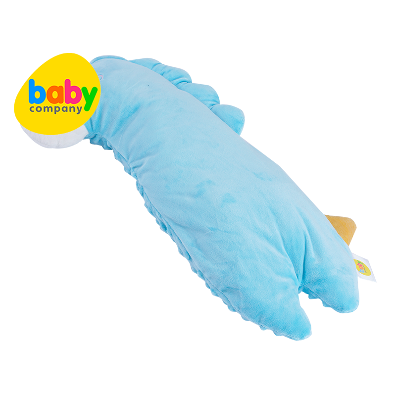 Baby Company Pompom Bolster - Blue Dinosaur