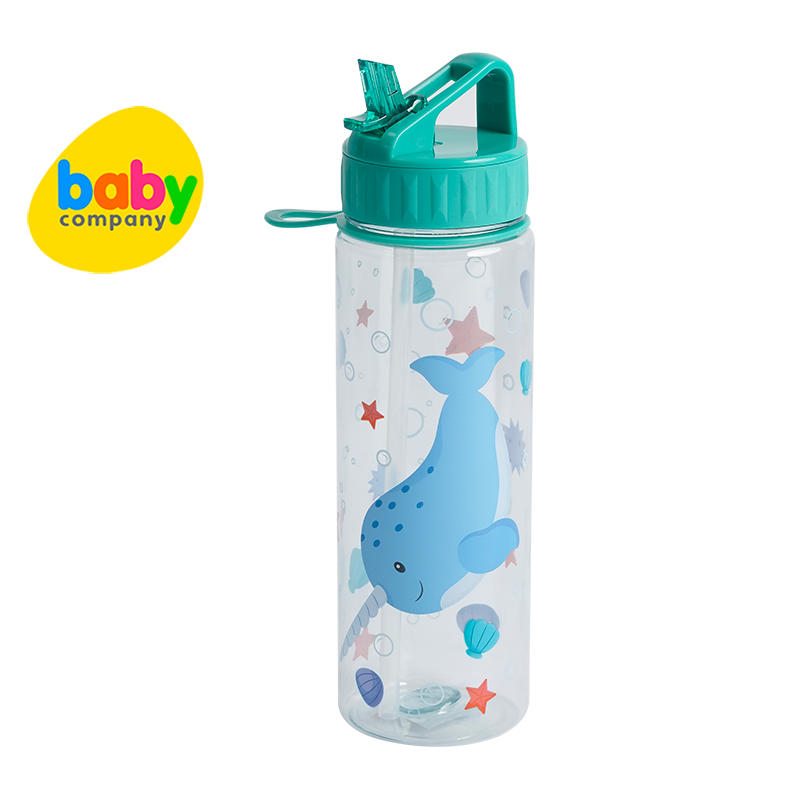 Baby Company Gigglies 700ml Tumbler With Flip Straw New Design - Whale