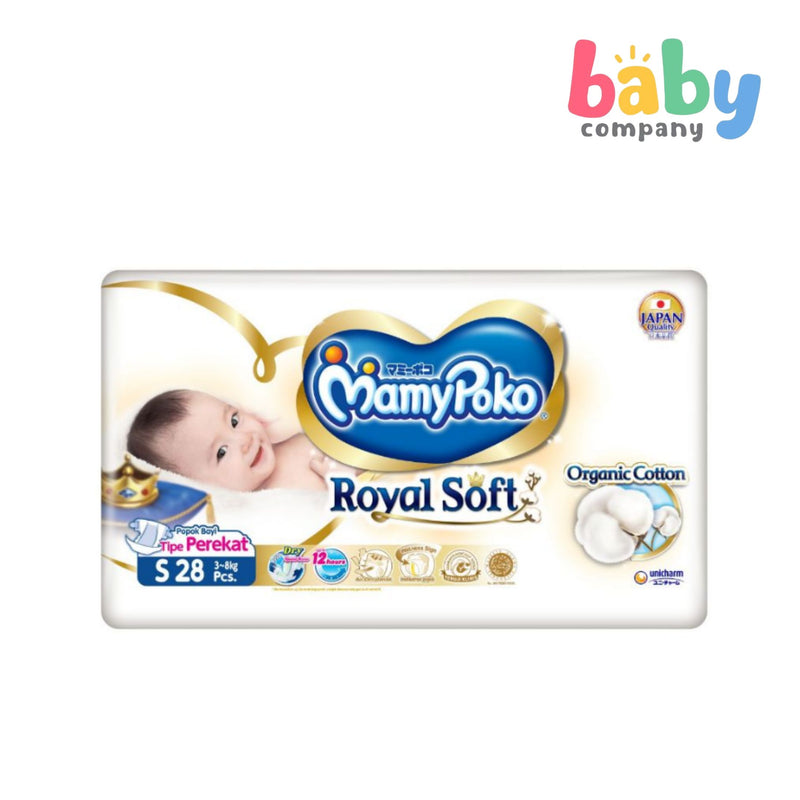 MamyPoko Royal Soft Taped Diapers - Small, 28 pads