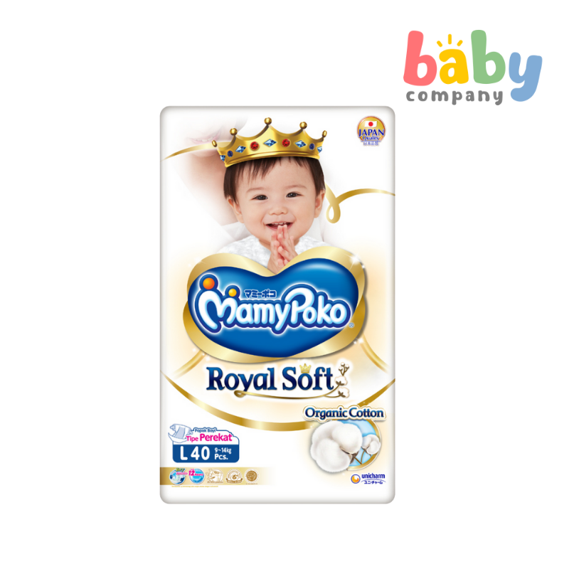 MamyPoko Royal Soft Taped Diapers, Large, 40 Pads