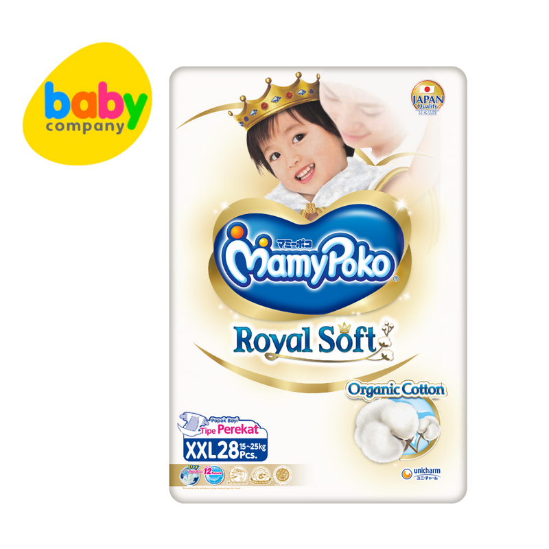 MamyPoko Royal Soft Taped Diapers, XXL, 28 Pads