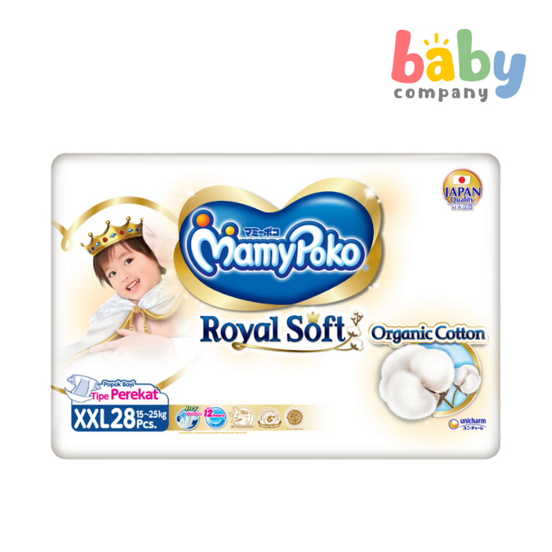 MamyPoko Royal Soft Taped Diapers - Xxl, 28 Pads