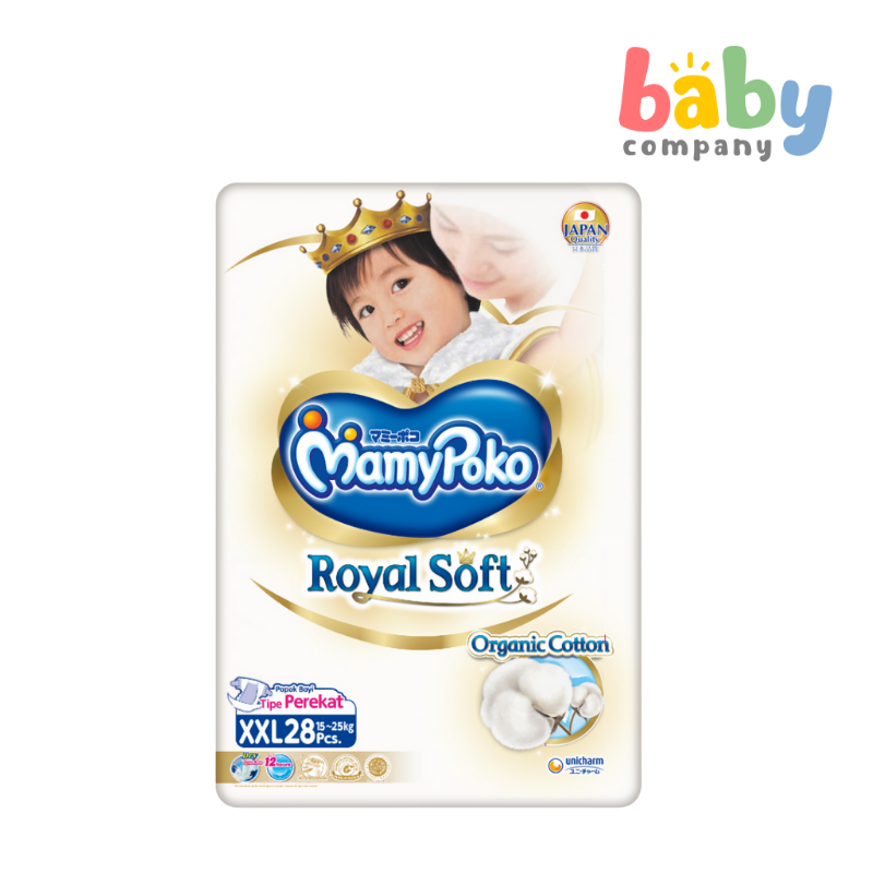 MamyPoko Royal Soft Taped Diapers - Xxl, 28 Pads