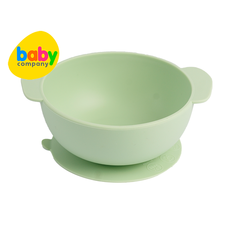 Mom & Baby Silicone Bowl, Elephant - Green