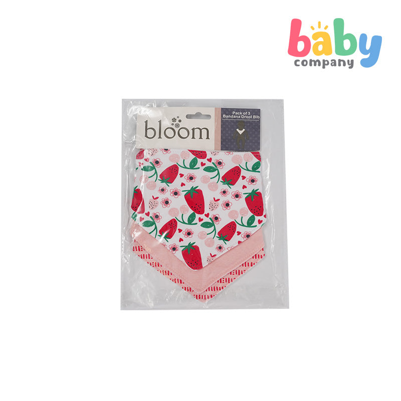 Mom & Baby Bandana Drool Bib - Pack of 3, Strawberries