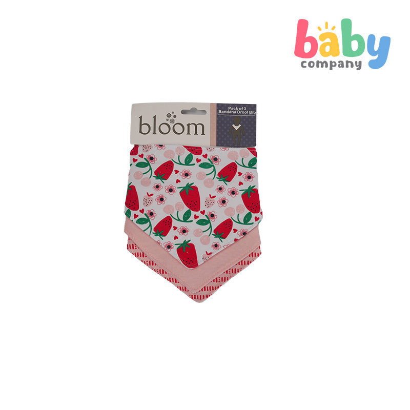 Mom & Baby Bandana Drool Bib - Pack of 3, Strawberries