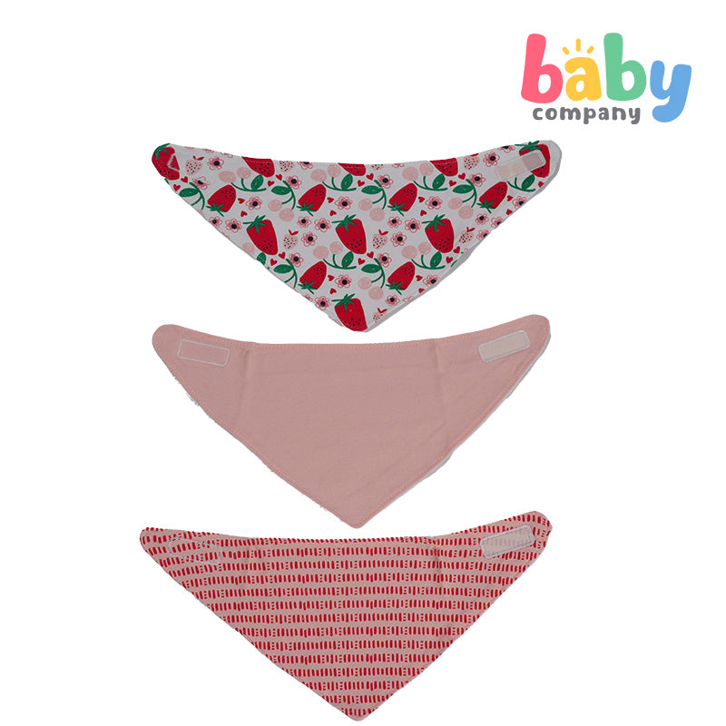 Mom & Baby Bandana Drool Bib - Pack of 3, Strawberries