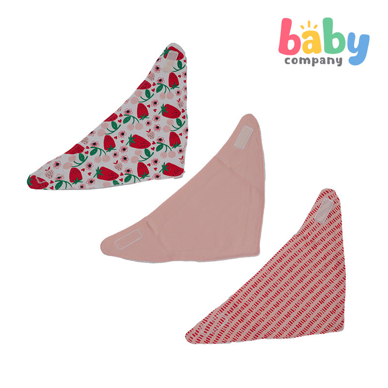 Mom & Baby Bandana Drool Bib - Pack of 3, Strawberries