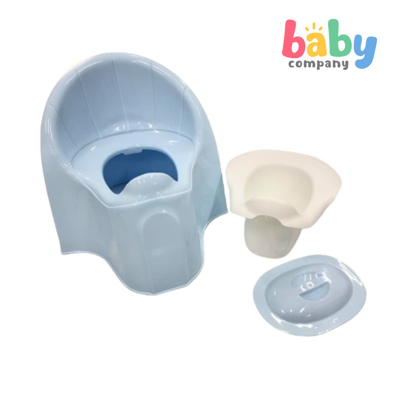 Mom & Baby Classic Potty with Lid - Blue