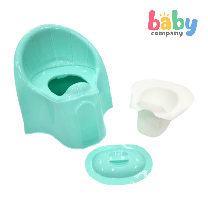 Mom & Baby Classic Potty with Lid - Green