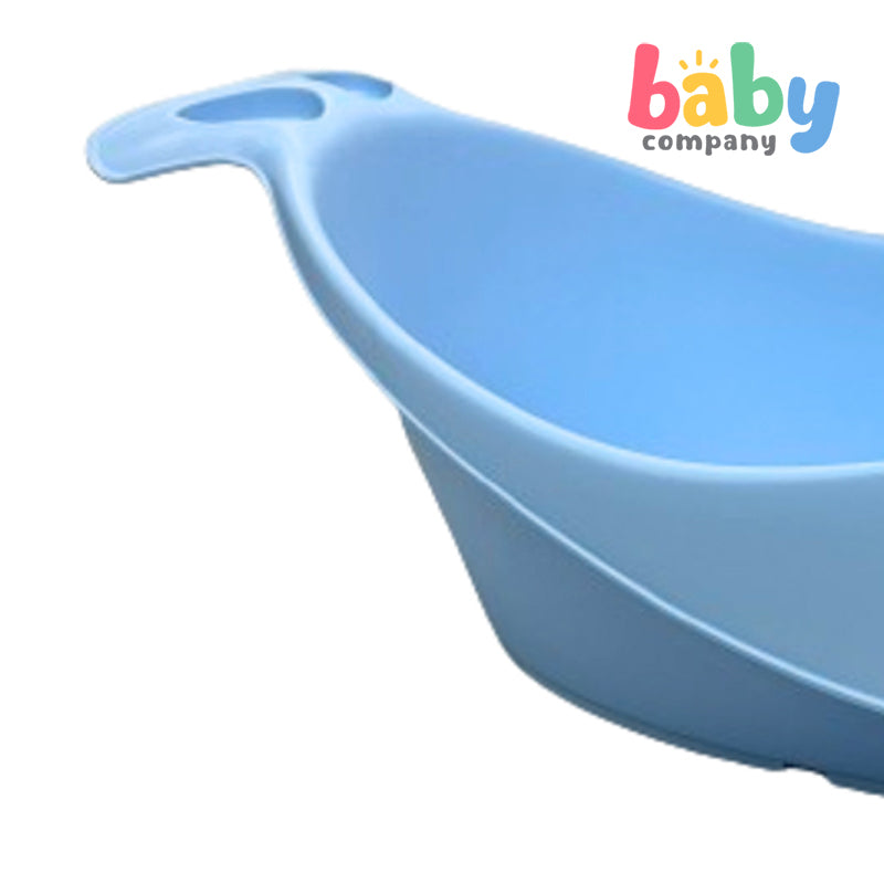 Mom & Baby Whale Bath Tub with Drainer - Blue