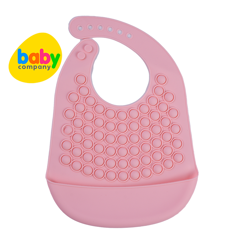Mom & Baby Silicone Sensory Bib - Pink