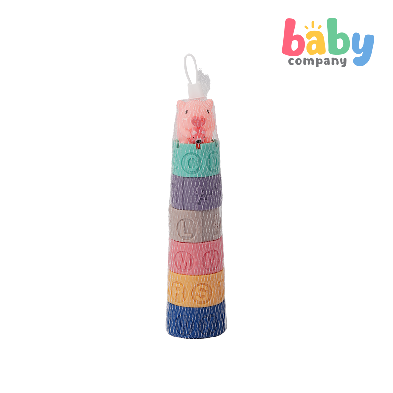 Playsmart Silicone Stacking Toy - Pig