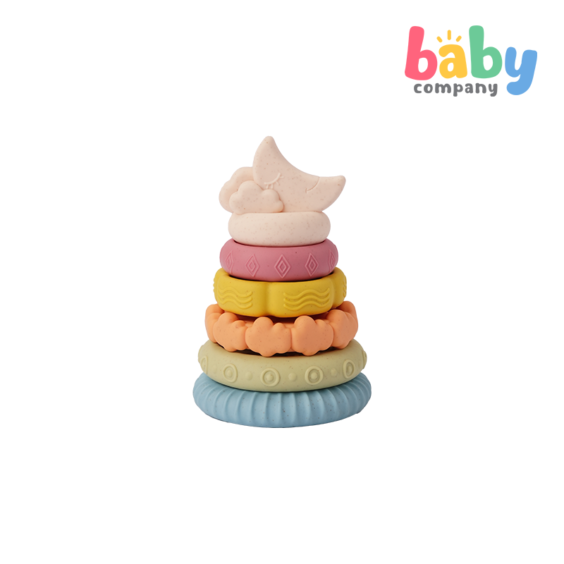 Playsmart Silicone Stacking Toy - Moon