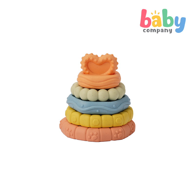 Playsmart Silicone Stacking Toy - Heart