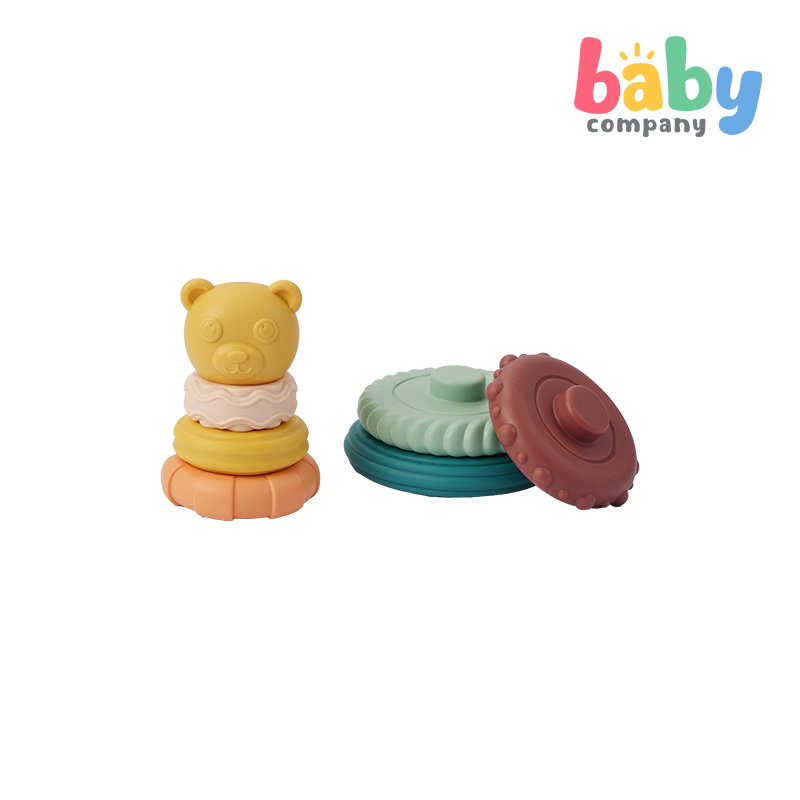 Playsmart Silicone Stacking Toy - Bear