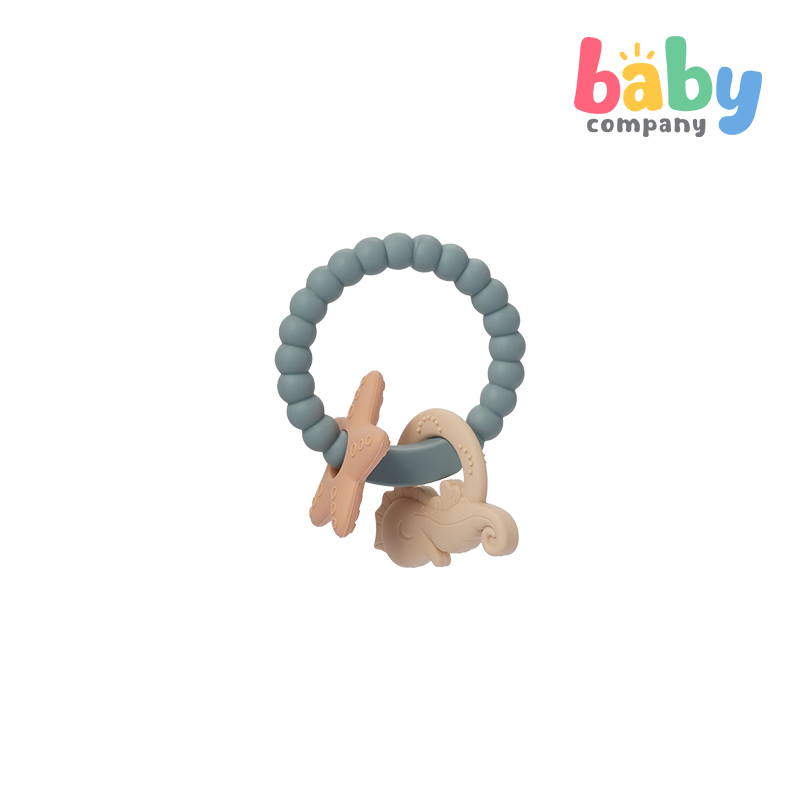 Playsmart Silicone Teething Ring - Ocean, Blue