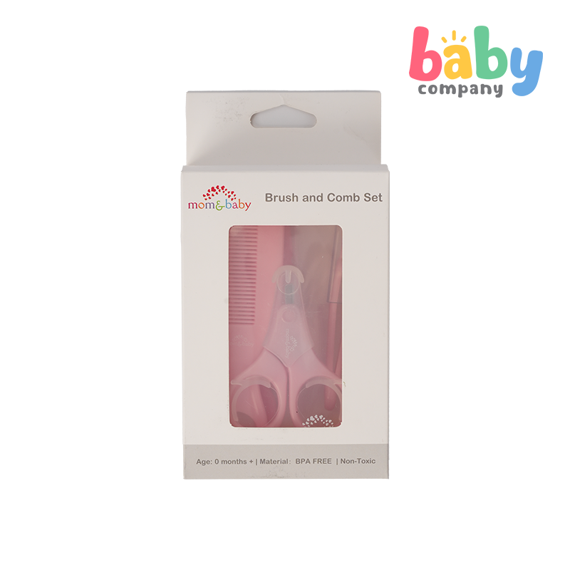 Mom & Baby 4pc Brush and Comb Set - Pink