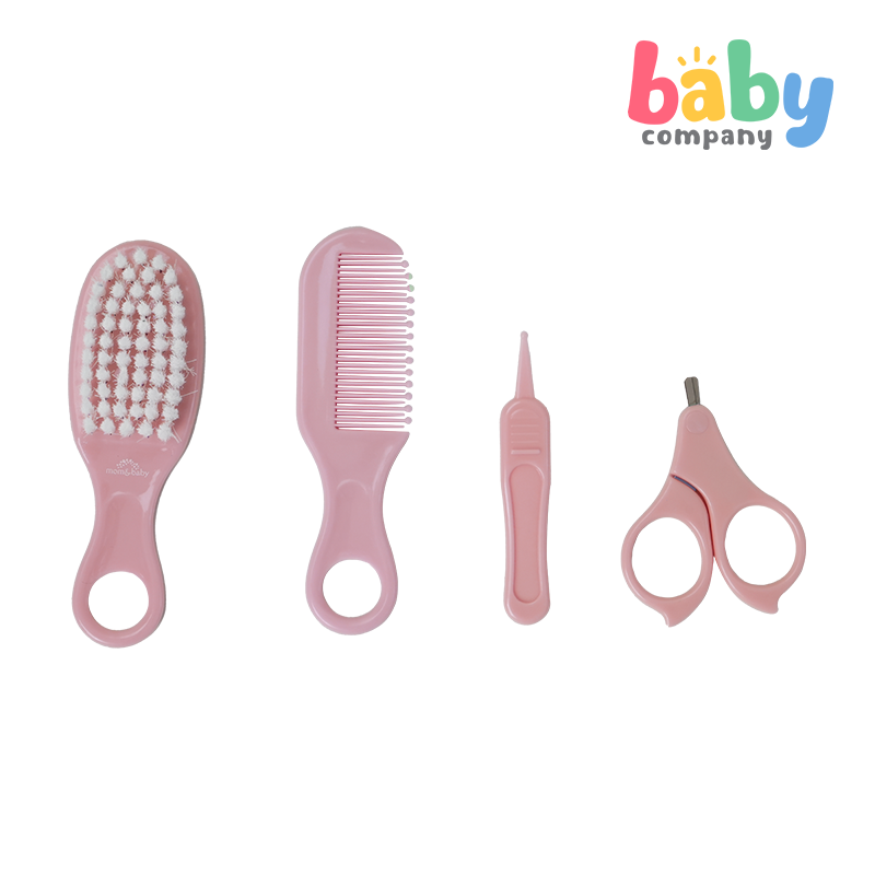 Mom & Baby 4pc Brush and Comb Set - Pink