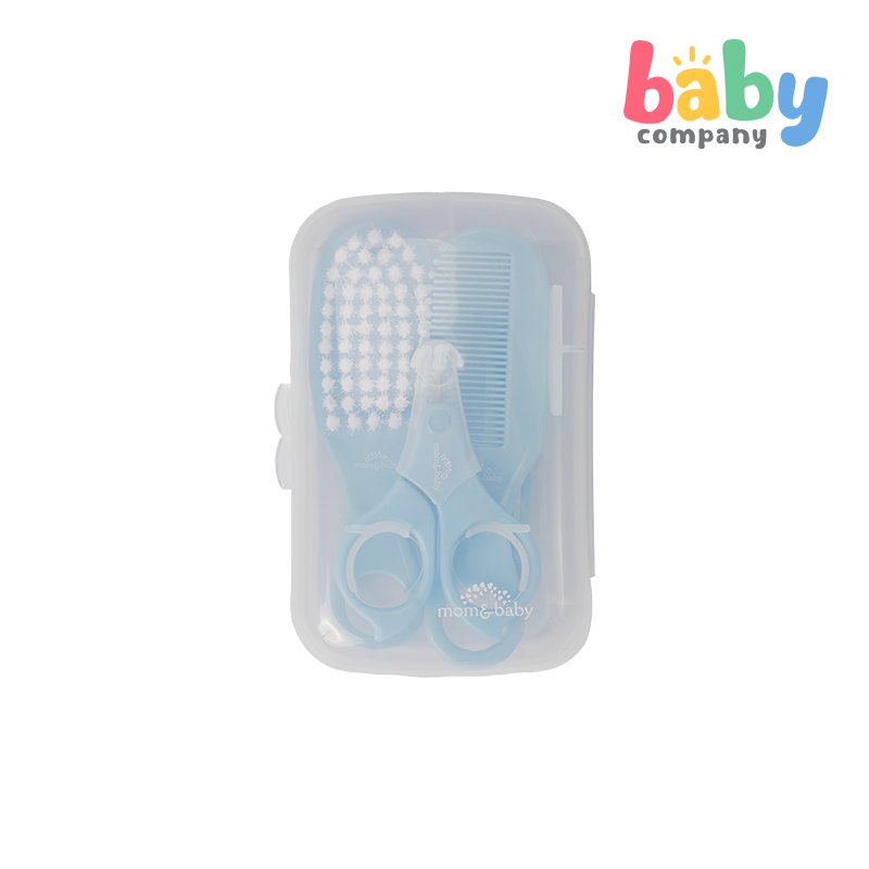 Mom & Baby 4pc Brush and Comb Set - Blue