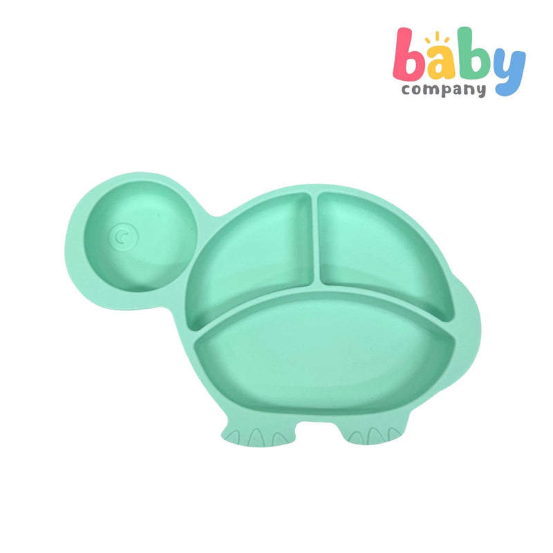 Mom & Baby Silicone Plate - Turtle, Turqoise