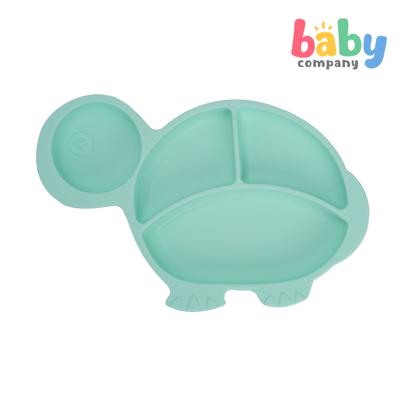 Mom & Baby Silicone Plate - Turtle, Turqoise