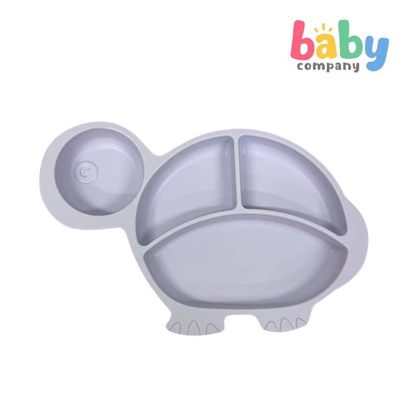 Mom & Baby Silicone Plate - Turtle, Purple