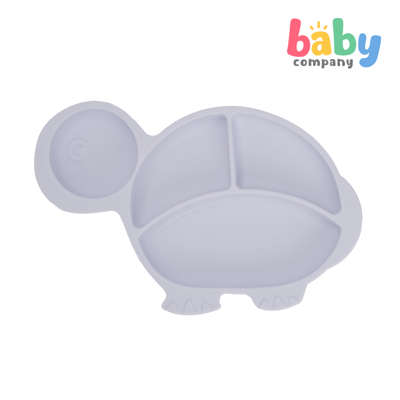 Mom & Baby Silicone Plate - Turtle, Purple