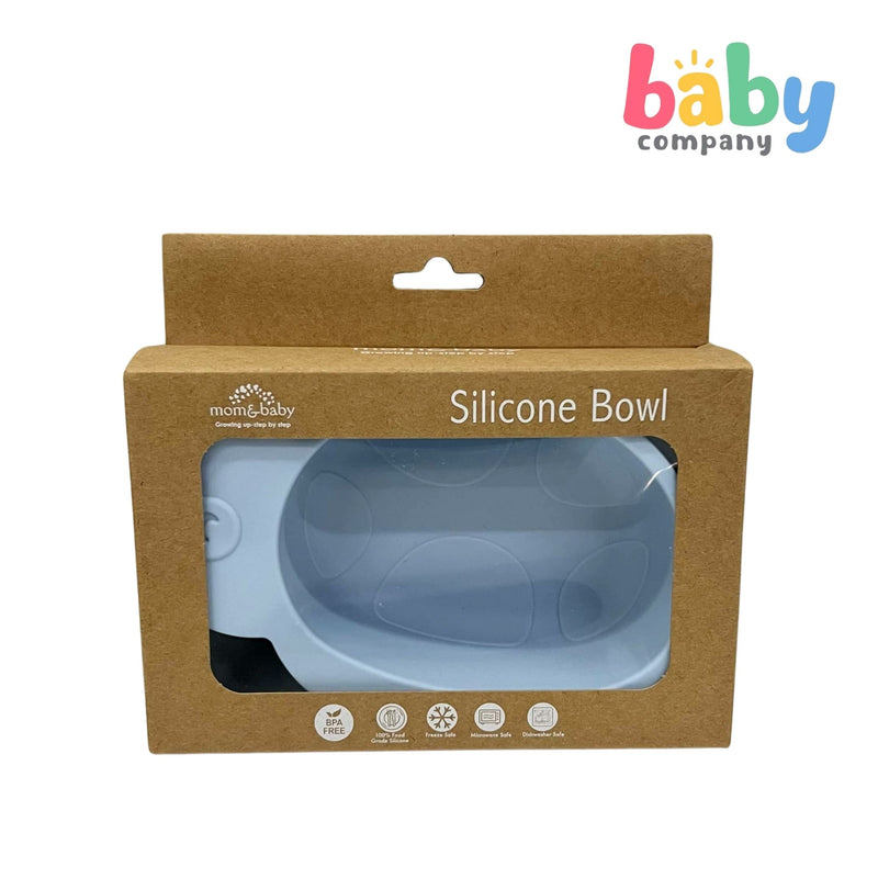 Mom & Baby Silicone Bowl - Turtle, Blue