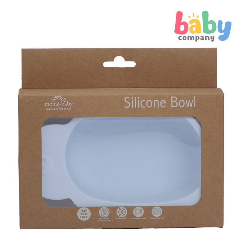 Mom & Baby Silicone Bowl - Turtle, Blue