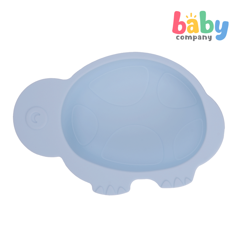 Mom & Baby Silicone Bowl - Turtle, Blue