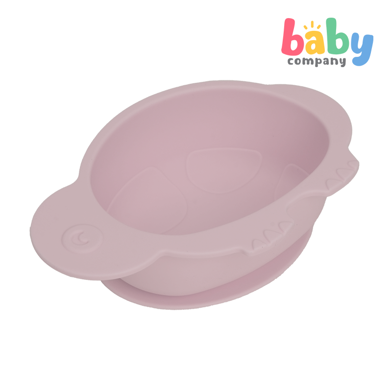 Mom & Baby Silicone Bowl - Turtle, Pink