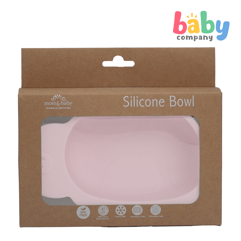 Mom & Baby Silicone Bowl - Turtle, Pink